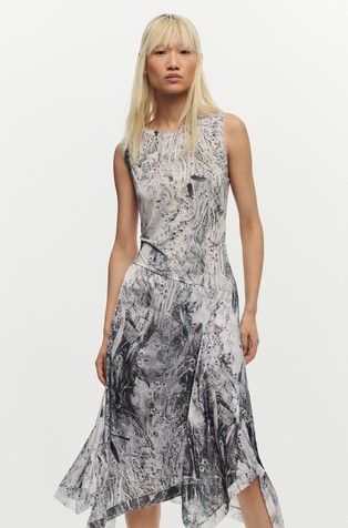 Patterned A-line dress