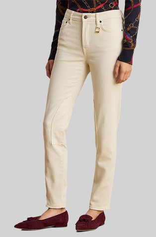 Skinny jeans hlače s visokim strukom