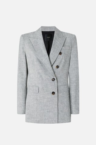 Jacket in cotton and linen blend