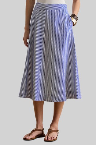 Prugasta pamučna suknja