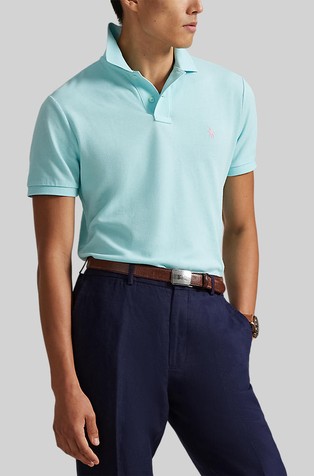 Custom Slim Fit Mesh Polo Shirt