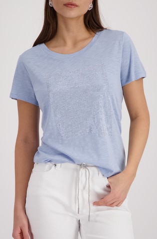 Majica od mješavine pamuka s ukrasnim kamenčićima