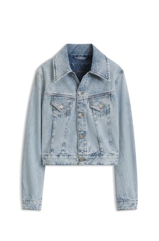 Slim fit pamučna denim jakna