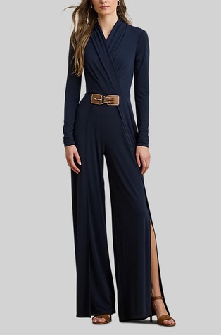 Kombinezon od jerseya s prividnim preklopom i kopčom