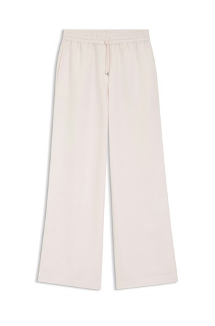 Wide-leg trousers in lyocell and linen