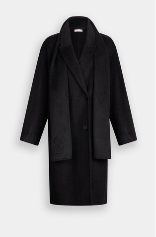 Kaput od mješavine vune s odgovarajućim šalom