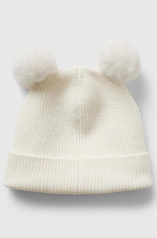 Pletena kapa s pomponima za djecu djevojčice