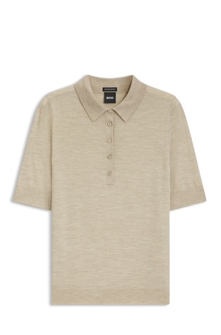 Pletena polo majica kratkih rukava od djevičanske vune