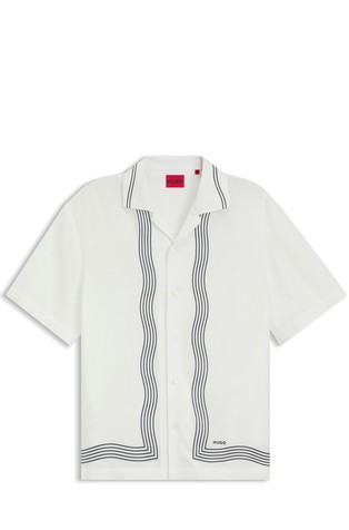 Oversized fit viskozna košulja kratkih rukava