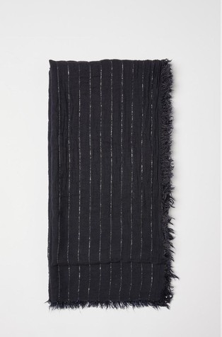 Šal od mješavine modala sa sjajnim lurex prugama