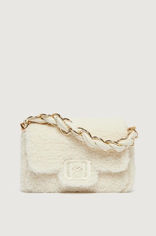 Small furry fabric bag