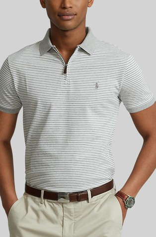 Custom slim fit polo majica s prugastim uzorkom