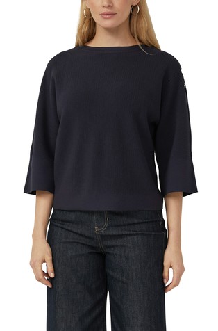 Relaxed fit sweater with decorative buttons