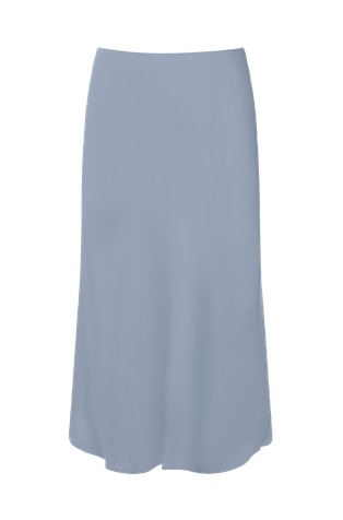 Midi length slipskirt in luxurious satin