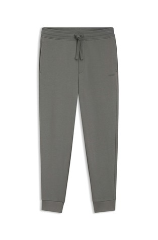 Cotton-terry tracksuit bottoms with logo print