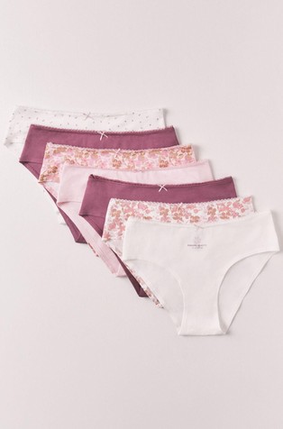7-pack Brazilian panties in stretch cotton