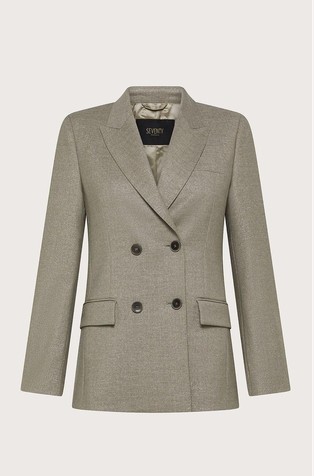 Sako od svjetlucave mješavine vune