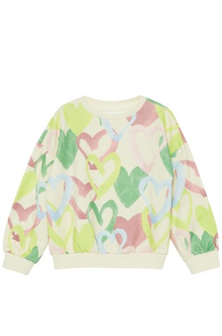 Sweatshirt with all-over heart print