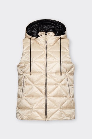 Prošiven prsluk s kapuljačom i punjenjem od paperja