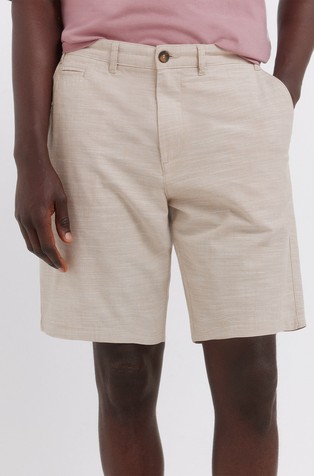 Chambray comfort slim fit Bermuda shorts