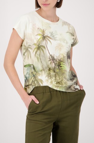 T-shirt with tropical print