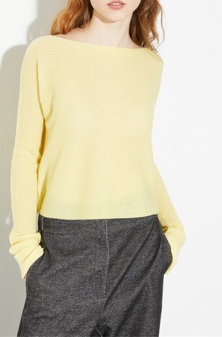 Rebrasto pleten labav pulover od mješavine vune