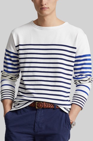 Classic fit prugasta majica od jerseya