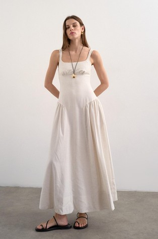 TSVIOLA sleeveless long dress in viscose-blend