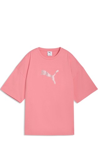 Essentials Graphics oversized fit majica s ukrasnim kamenčićima