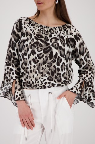 Viskozna bluza s leopard uzorkom
