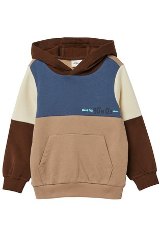 Pulover s kapuljačom i raznobojnim blokovima