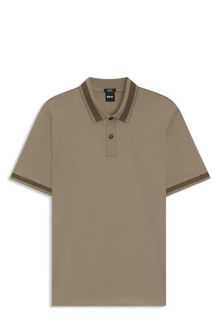 Slim fit polo majica od merceriziranog rastezljivog pamuka