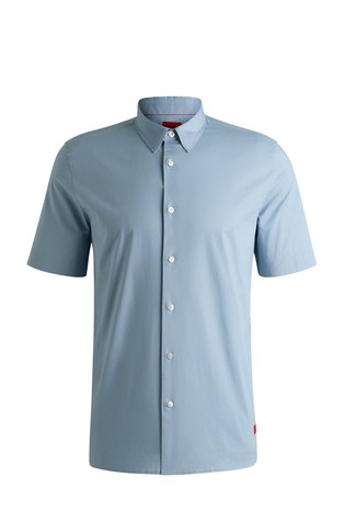 Relaxed fit košulja kratkih rukava od rastezljivog pamučnog platna