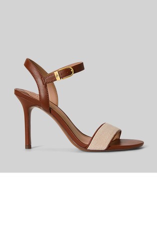Gwen sandale od nappa kože i platna