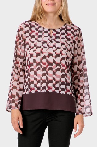 Printed loose fitting blouse