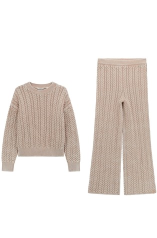 2-dijelni komplet pletenog pulovera i hlača