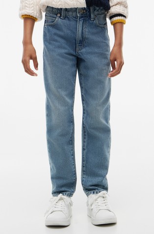 Straight fit jeans hlače s izblijedjelim izgledom