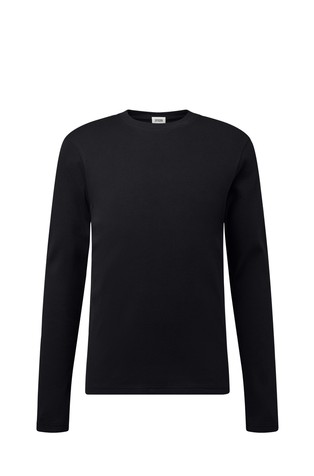 Slim fit pamučna majica dugih rukava