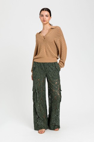 Rébrodé lace cargo trousers
