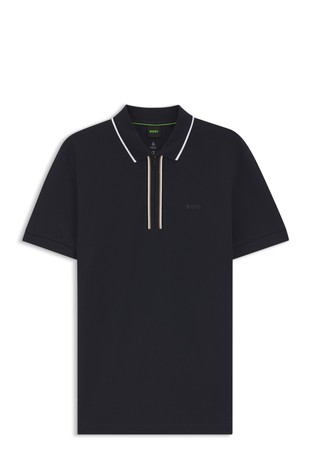 Slim fit polo majica s djelomičnim kopčanjem