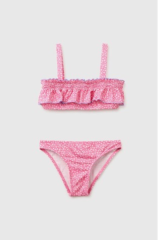 Floral bikini with ruffle
