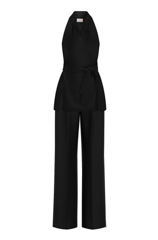 Crepe gilet and trousers set