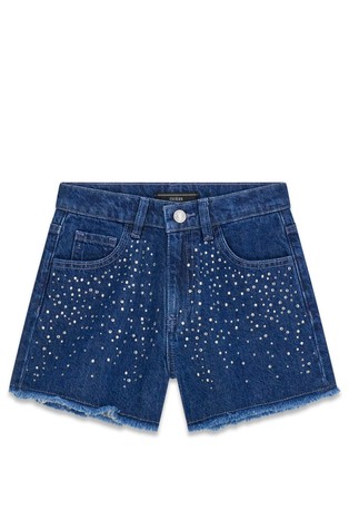 Rhinestones denim shorts