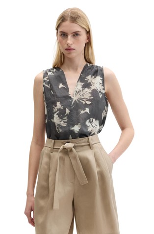 Relaxed fit bluza bez rukava od ramije