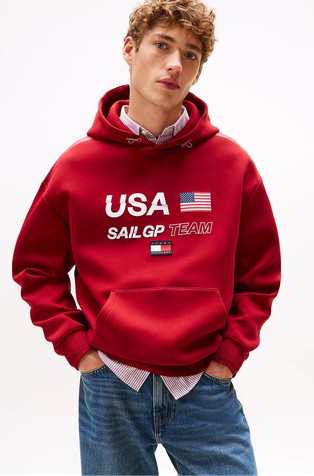 Tommy x U.S. Sail GP Team pulover s kapuljačom