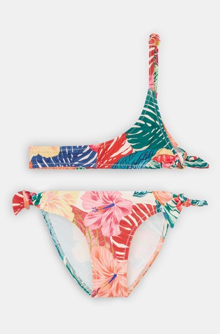 Dvodijelni kupaći kostim s cvjetnim uzorkom