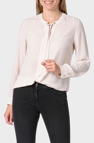 Tie-front blouse