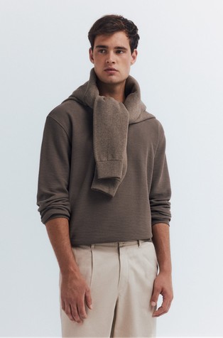 Majica dugih rukava s vafl teksturom