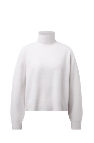 Pure cashmere roll-neck jumper