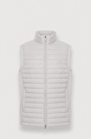 Vest with knit inserts